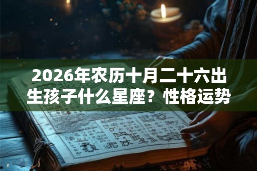 2026年农历十月二十六出生孩子什么星座？性格运势如何？