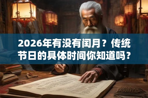 2026年有没有闰月？传统节日的具体时间你知道吗？