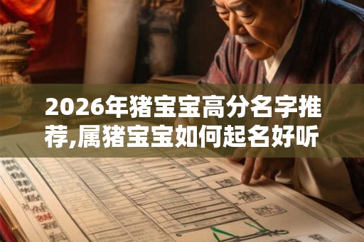 2026年猪宝宝高分名字推荐,属猪宝宝如何起名好听？