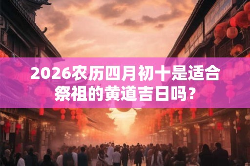2026农历四月初十是适合祭祖的黄道吉日吗？