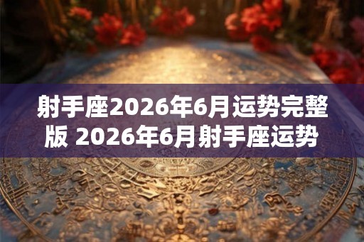 射手座2026年6月运势完整版 2026年6月射手座运势如何