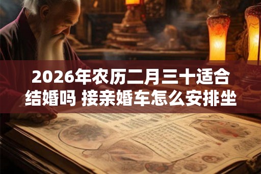 2026年农历二月三十适合结婚吗 接亲婚车怎么安排坐人