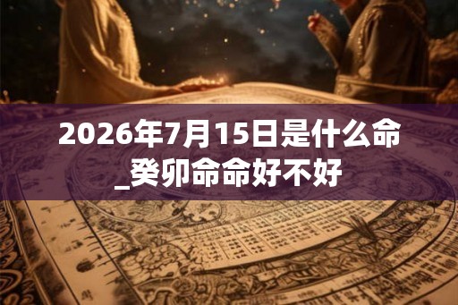 2026年7月15日是什么命_癸卯命命好不好