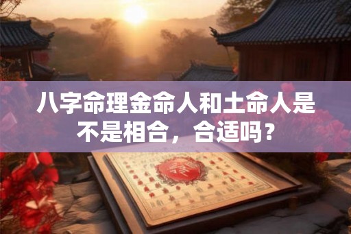 八字命理金命人和土命人是不是相合，合适吗？