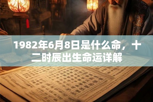 1982年6月8日是什么命，十二时辰出生命运详解