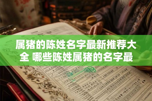 属猪的陈姓名字最新推荐大全 哪些陈姓属猪的名字最新推荐