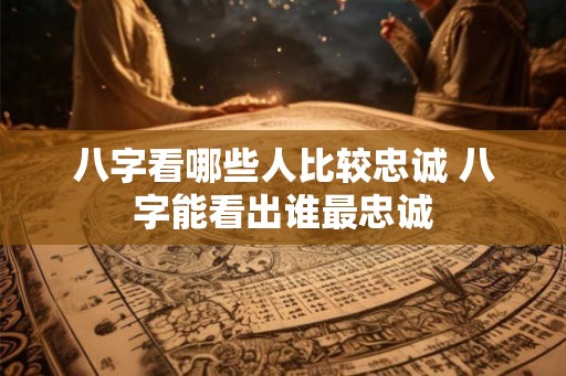 八字看哪些人比较忠诚 八字能看出谁最忠诚 八字看哪些人比较忠诚 八字能看出谁最忠诚