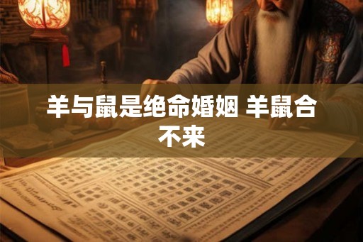羊与鼠是绝命婚姻 羊鼠合不来 羊与鼠是绝命婚姻 羊鼠合不来