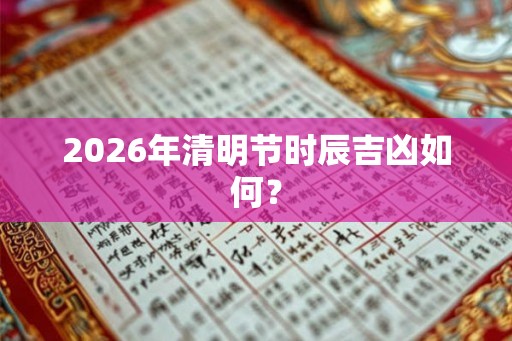 2026年清明节时辰吉凶如何? 2026年清明节时辰吉凶如何?