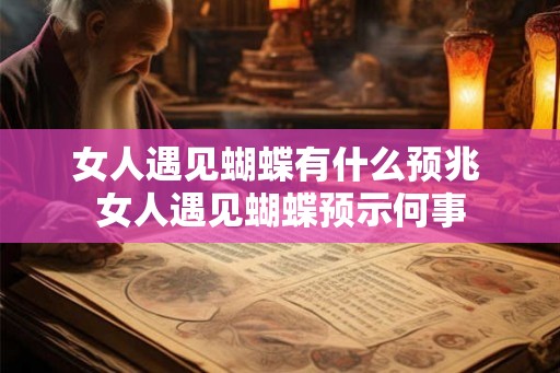 女人遇见蝴蝶有什么预兆 女人遇见蝴蝶预示何事
