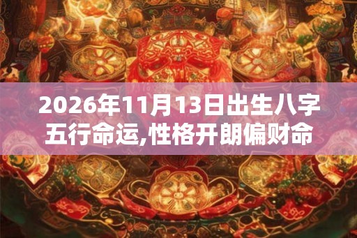 2026年11月13日出生八字五行命运,性格开朗偏财命局