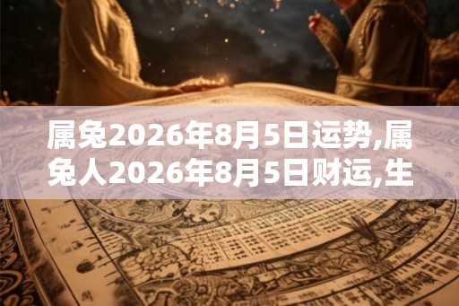 属兔2026年8月5日运势,属兔人2026年8月5日财运,生肖兔2026年8月5日运势 属兔2026年8月5日运势,属兔人2026年8月5日财运,生肖兔2026年8月5日运势