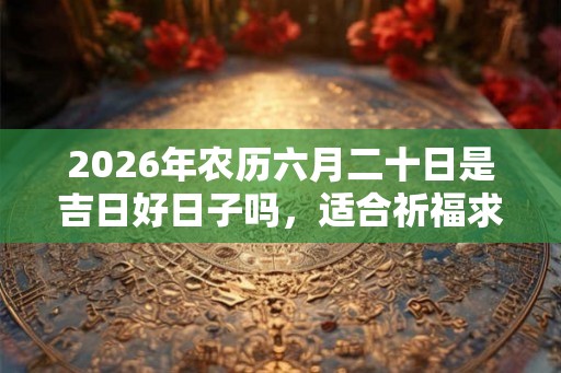2026年农历六月二十日是吉日好日子吗，适合祈福求财吗？