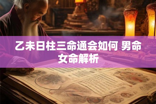 乙未日柱三命通会如何 男命女命解析