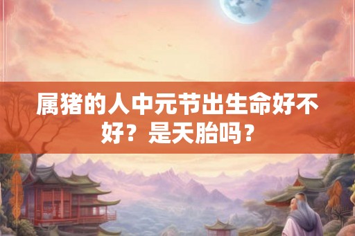 属猪的人中元节出生命好不好？是天胎吗？