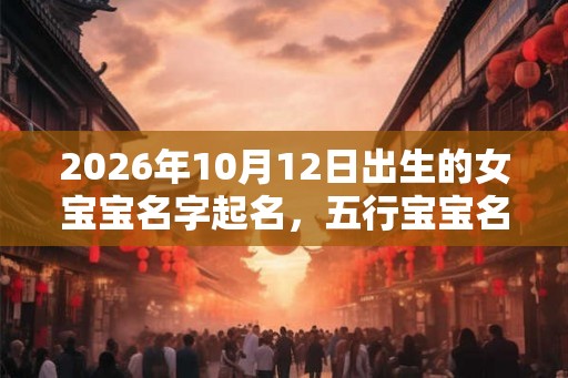 2026年10月12日出生的女宝宝名字起名，五行宝宝名字推荐