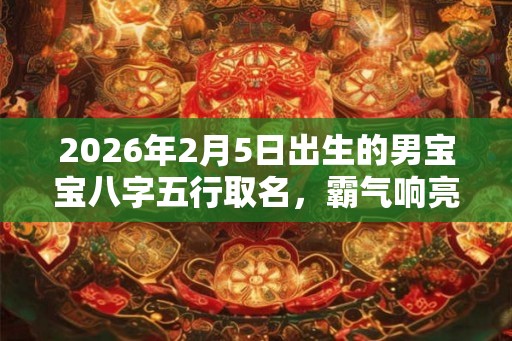 2026年2月5日出生的男宝宝八字五行取名，霸气响亮的名字大全