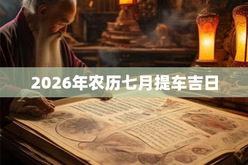 2026年农历七月提车吉日 2026年农历七月提车吉日