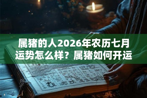 属猪的人2026年农历七月运势怎么样?属猪如何开运? 属猪的人2026年农历七月运势怎么样?属猪如何开运?