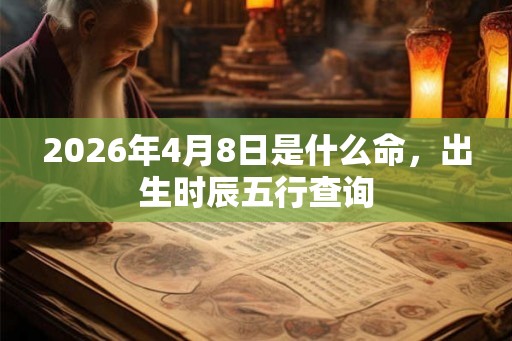 2026年4月8日是什么命，出生时辰五行查询