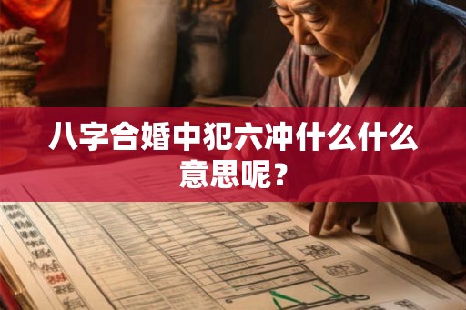 八字合婚中犯六冲什么什么意思呢？