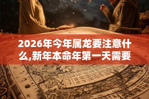 2026年今年属龙要注意什么,新年本命年第一天需要注意
