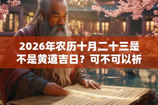 2026年农历十月二十三是不是黄道吉日?可不可以祈福? 2026年农历十月二十三是不是黄道吉日?可不可以祈福?