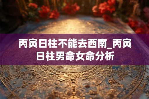 丙寅日柱不能去西南_丙寅日柱男命女命分析 丙寅日柱不能去西南_丙寅日柱男命女命分析