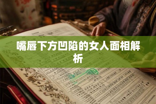 嘴唇下方凹陷的女人面相解析