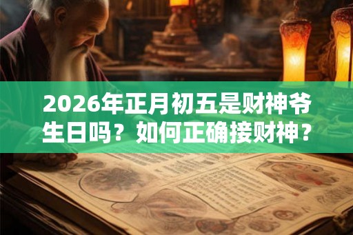 2026年正月初五是财神爷生日吗？如何正确接财神？