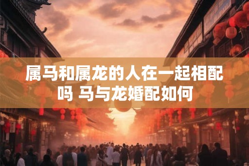属马和属龙的人在一起相配吗 马与龙婚配如何