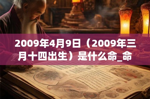 2009年4月9日（2009年三月十四出生）是什么命_命运如何