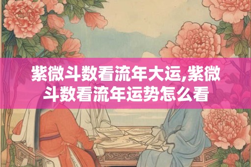 紫微斗数看流年大运,紫微斗数看流年运势怎么看 紫微斗数看流年大运,紫微斗数看流年运势怎么看