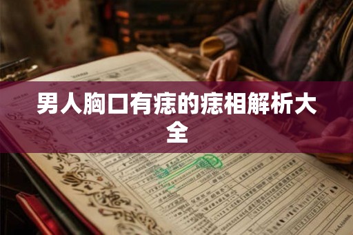 男人胸口有痣的痣相解析大全