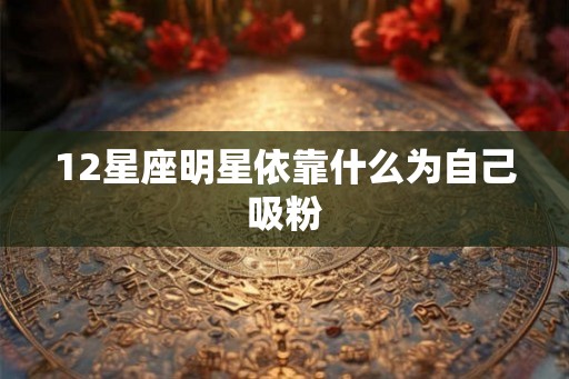 12星座明星依靠什么为自己吸粉