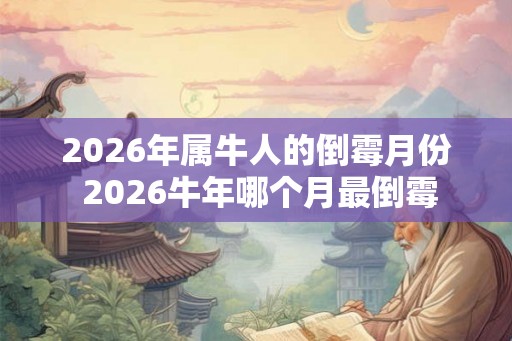 2026年属牛人的倒霉月份 2026牛年哪个月最倒霉