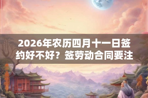 2026年农历四月十一日签约好不好？签劳动合同要注意什么？