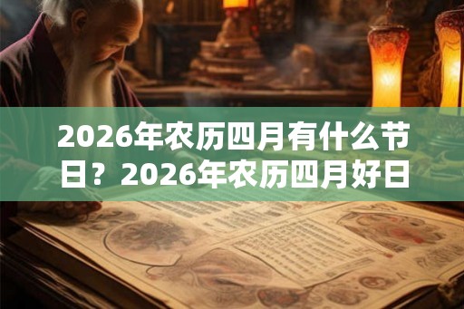 2026年农历四月有什么节日？2026年农历四月好日子一览！