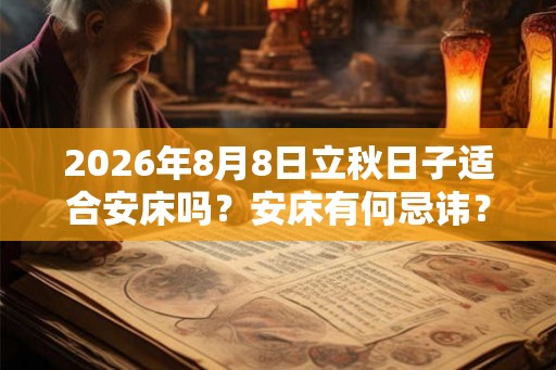 2026年8月8日立秋日子适合安床吗？安床有何忌讳？