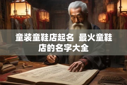 童装童鞋店起名  最火童鞋店的名字大全