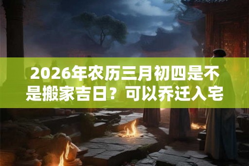 2026年农历三月初四是不是搬家吉日？可以乔迁入宅吗？