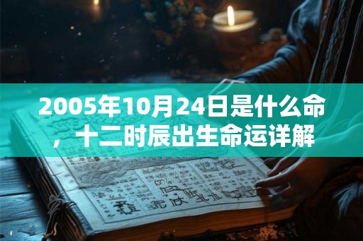 2005年10月24日是什么命，十二时辰出生命运详解