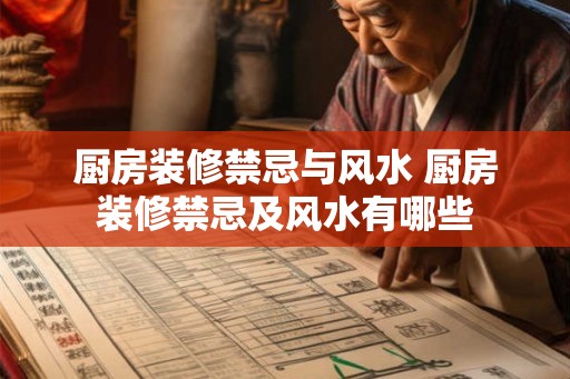厨房装修禁忌与风水 厨房装修禁忌及风水有哪些