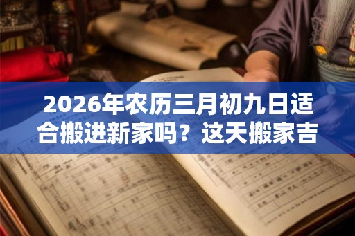 2026年农历三月初九日适合搬进新家吗？这天搬家吉利吗？