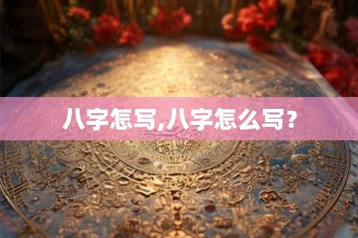 八字怎写,八字怎么写？