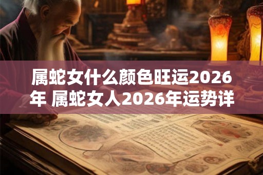 属蛇女什么颜色旺运2026年 属蛇女人2026年运势详解 属蛇女什么颜色旺运2026年 属蛇女人2026年运势详解