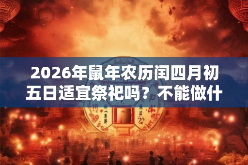 2026年鼠年农历闰四月初五日适宜祭祀吗？不能做什么？