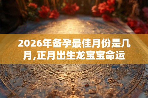 2026年备孕最佳月份是几月,正月出生龙宝宝命运