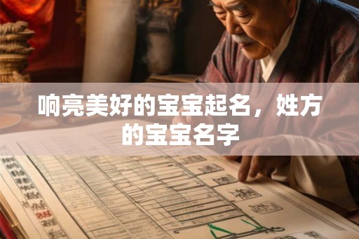 响亮美好的宝宝起名，姓方的宝宝名字