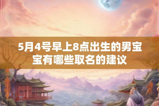 5月4号早上8点出生的男宝宝有哪些取名的建议